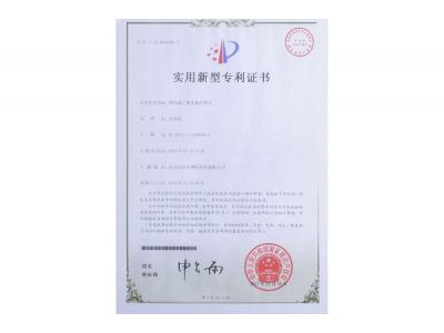Plastic processing die protection device-patent certificate